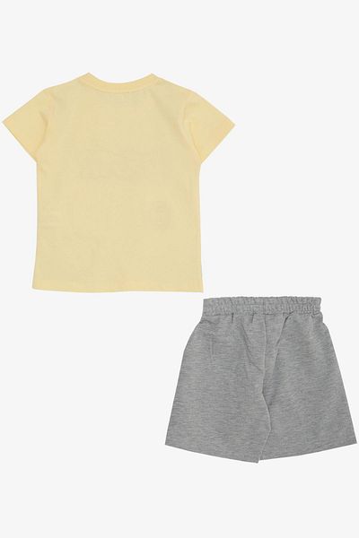 Breeze Boy's Shorts Set Happy Bear Printed 2-6 Years Old, Yellow