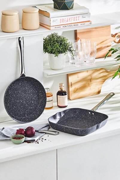 Serrana Home Biogranit Navy Stone Grill Pan Set