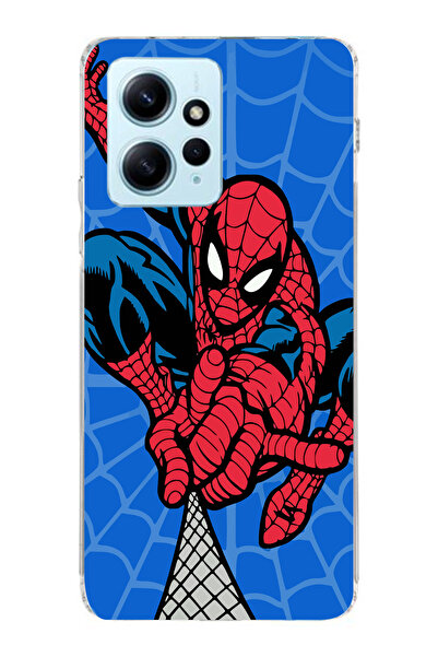 moonset Xiaomi Redmi Note 12 4G Uyumlu Örümcek Adam Tasarımlı Baskılı Şeffaf ...