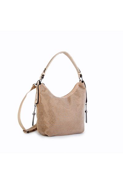 Nas Bag Geantă de umăr elegantă pentru femei - Aur cu detaliu de piatră