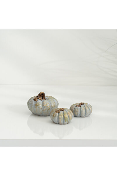 Deart İstanbul Balkabağı Üçlü Mini Set Gri