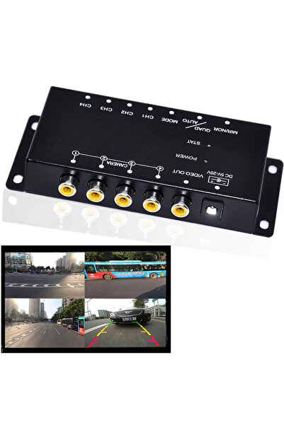 Choice 12 V IR control 4 Cameras Video Control Car Cameras Image Switch Combiner Box For Left view Right vi