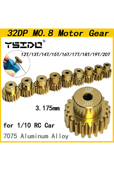 Choice ترس محرك صغير 32DP 17T YSIDO 32DP M0.8 3.175mm 12T 13T 14T 15T 16T 17T...