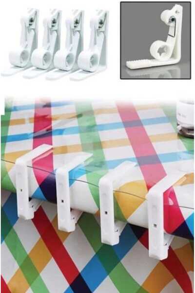 lawrenceshop 8'li Plastik Masa Örtüsü Tutacağı Yaylı Mandal Kayma Önleyici Tu...