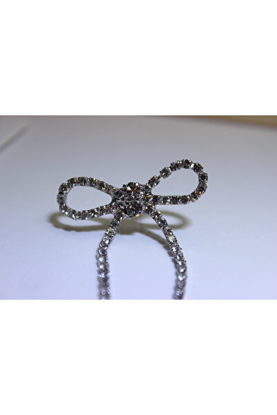 Mach Women's Steel Diamond Stone Bow Earrings