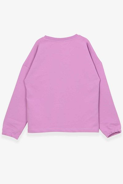 Breeze Tricou cu mânecă lungă imprimat fetiță 10-14 ani - violet