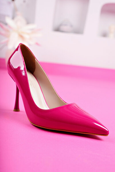 Yazın Ayakkabıları FUŞYA RUGAN İNCE TOPUKLU STİLETTO