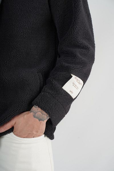 Butik Mold cu fermoar cu glugă supradimensionată unisex de pluș