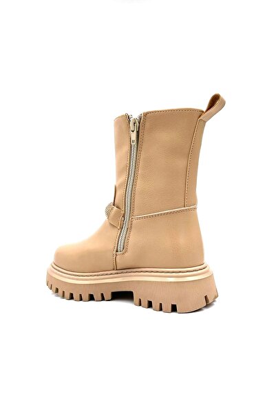 BEYAZ (Vetta) Zone Halka Taş Detaylı Termo Kaymaz Taban Fermuarlı Günlük Çocuk Bot VİZON