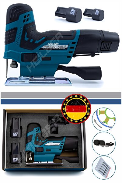 HEİLBER ALMAN V998 15AHm ÇİFT AKÜLÜ KOLAY KAVRAMA YENİ NESİL KÖMÜRSÜZ AKÜLÜ ŞARJLI DEKUPAJ JİG TESTERE