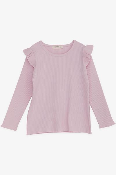 Breeze Girl's Long Sleeve Blouse Ruffled 2-6 Years, Pink