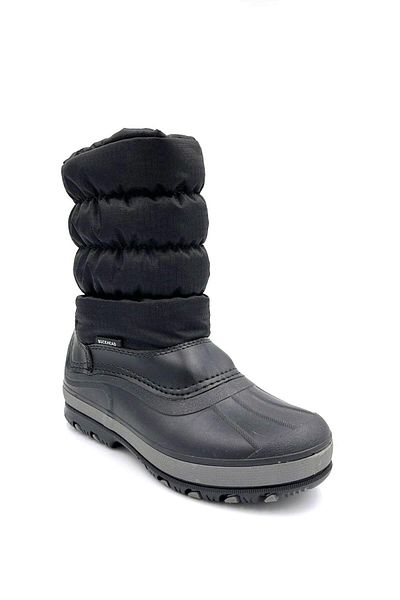BUCKHEAD Buck 1157L Hally - Μαύρες παιδικές μπότες χιονιού με φερμουάρ μπροστά