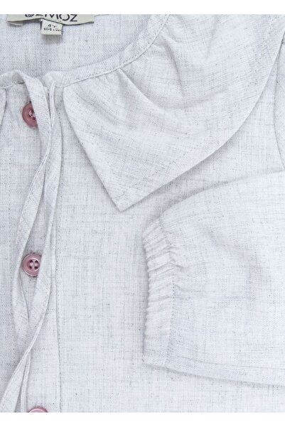 Ozmoz By Mukadder Özden Ecru Winter Little Girl's Blouse