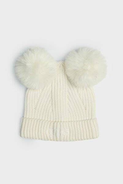 Guess BG Store Kız Çocuk Kırık Beyaz Bere