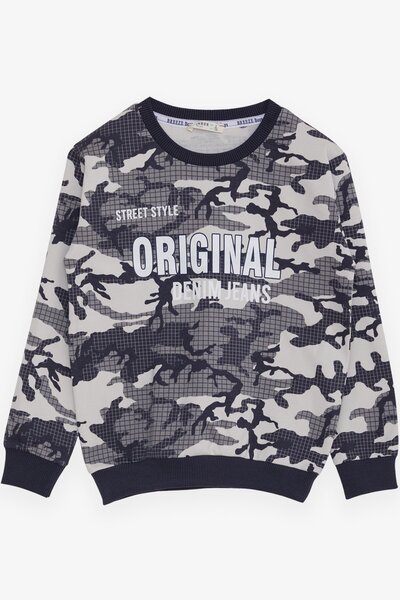 Breeze Hanorac pentru baieti cu model camuflaj varsta 5-9 ani, culori mixte