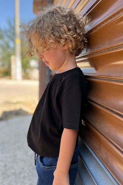 Breeze Tricou Băiat Basic 4-14 Ani, Negru