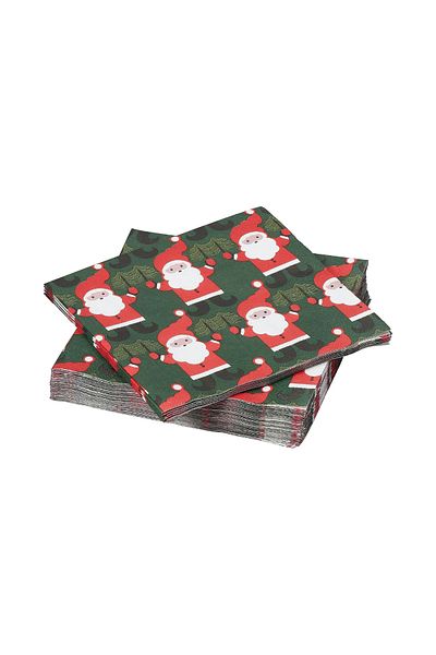 IKEA Vinterfint 30 Pieces Santa Claus Patterned Napkin