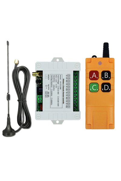 Choice C211008 GK06TX-1 DC 12V 24V 36V 4CH RF مفتاح تحكم عن بعد لاسلكي مستقبل راديو بطول 2000 متر
