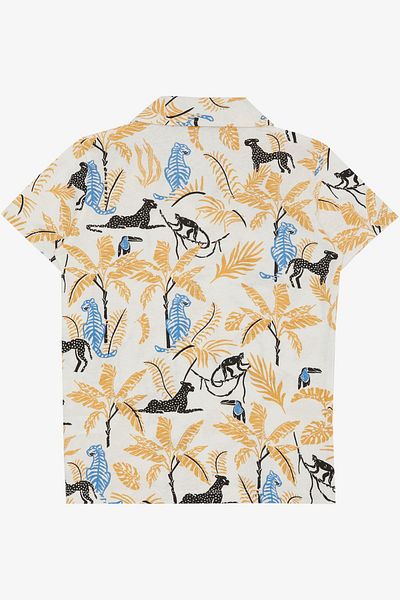 Jack Lions Tricou pentru băiat, cu tematică de pădure, cu model de animale, 5-14 ani, crem