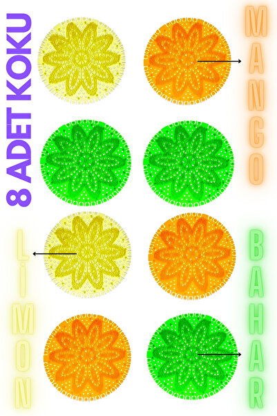 Awion Lavabo Pisuvar Süzgeci Koku Giderici 8'Li Paket - Bahar Kokusu - Mango ...