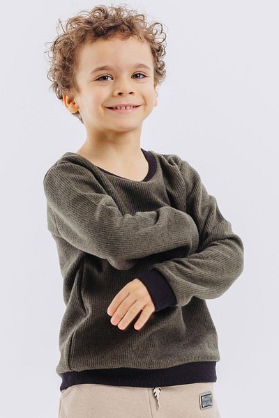 Breeze Girls & Boys Boy Sweatshirt Basic 2-5 Years, Khaki Green
