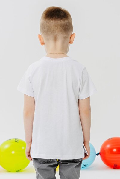 Breeze Tricou pentru băiat cu buzunar cu inscripție cool, 1,5-5 ani, alb