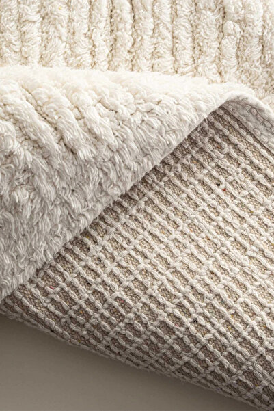 Ecocotton Rita Cream 2-Piece 100% Sister Cotton Bath Mat Set