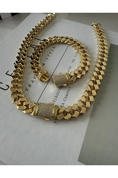 Chiaro Accessory Çelik Monaco gurmet kolye&bileklik set