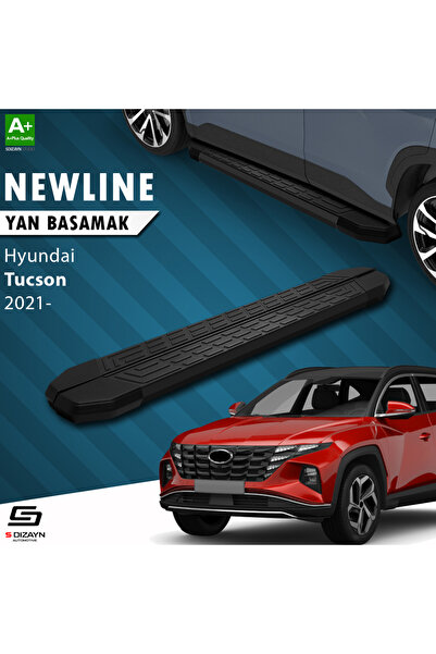 S Dizayn Hyundai Tucson 4 Newline Siyah Yan Basamak 179 cm 2021 Üzeri