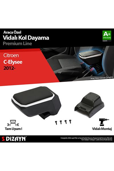 S Dizayn A Quality Citroen C-Elysee Gray Armrest Armrest 2012-2017