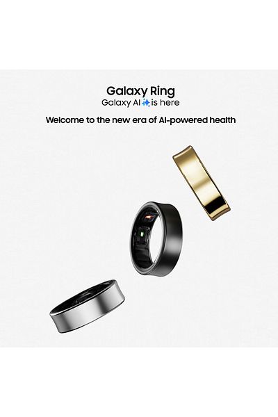 Samsung Galaxy Ring Fitness Monitor Sleep Tracker AI Smart Ring Size 11 - Titanium Silver