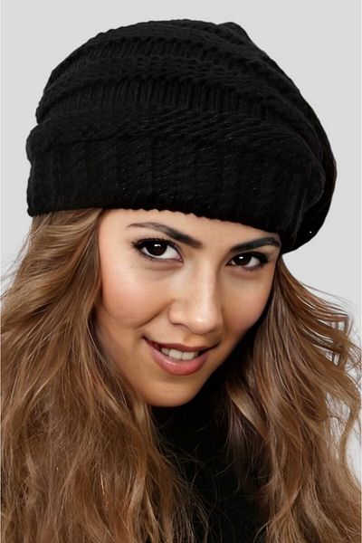Uniquetrenders Women's Winter Neck Collar Featured Knitwear Knitted Beanie