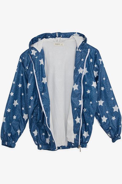 Breeze Boy's Raincoat Star Patterned 7-10 Years Old, Dark Blue