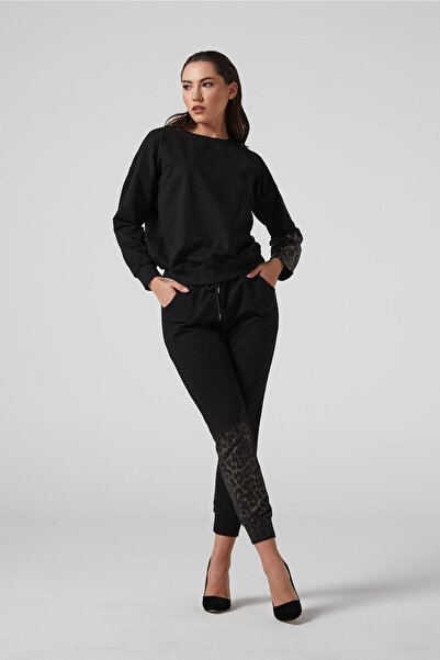 PEPP JEANS Leopar Baskılı Kadın Alt Eşofman