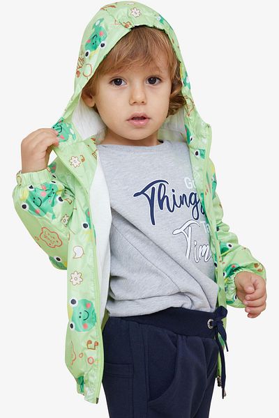 Breeze Girls & Boys Boy's Raincoat Prince Frog Patterned 1-5 Years, Pistachio Green