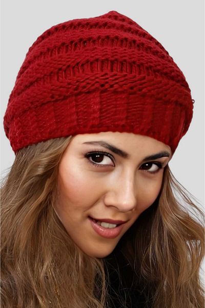 Trenderrs Women's Winter Neck Collar Featured Knitwear Knitted Beanie