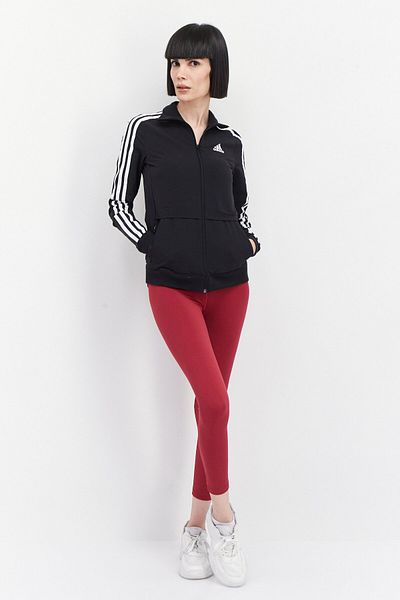 adidas Women Sportswear Fit Brand Logo Long Sleeves Jacket, Black