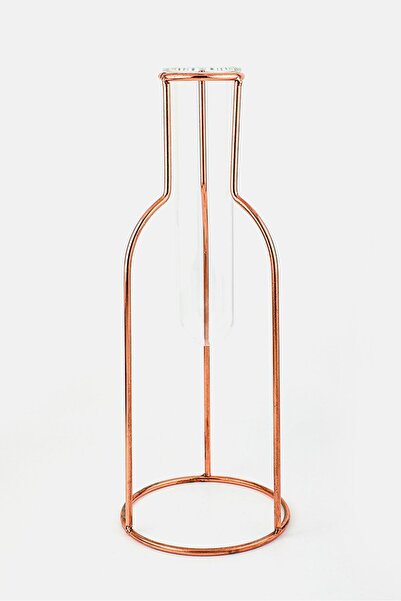 SOLEA مجموعة أنابيب اختبار المياه المعدنية الزجاجية، باللون الذهبي الوردي