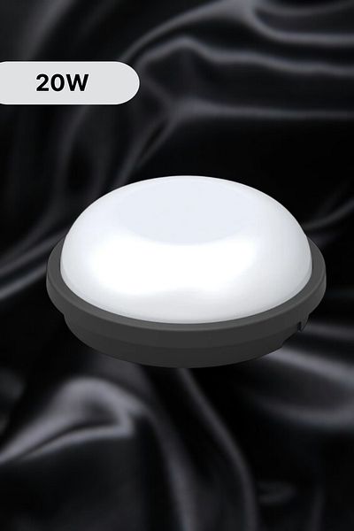 Horoz 20W Led Panel Black Case White Light Surface Mounted Balcony Room Bathroom Lighting