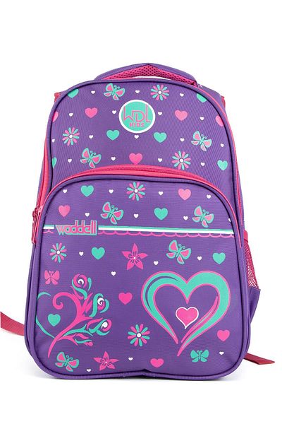 Necati Çanta Heart Character Feeding Primary School Backpack Purple