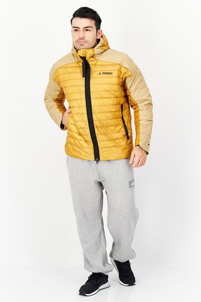 adidas Men Sportswear Fit Outdoor Puffer Jacket, Mustard