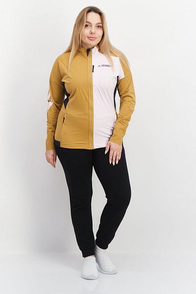 adidas Women Sportswear Fit Long Sleeve Training Jacket, Brown Combo