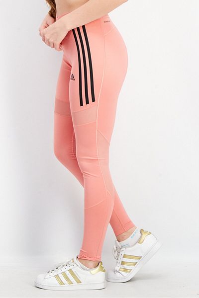 adidas Women Sportswear Fit Brand Logo Training Leggings, Pink