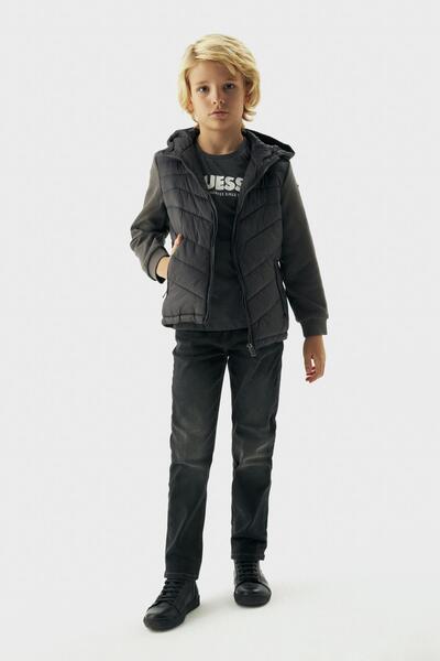 Guess Bg Store Boy's Dark Green Coat 23pfwglyl06
