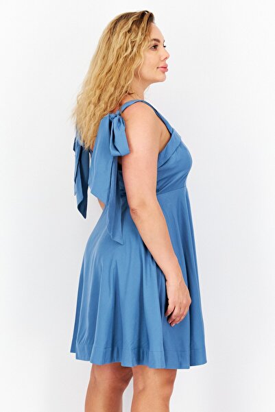 Bcbgeneration Women Plain Mini Dress, Classic Blue