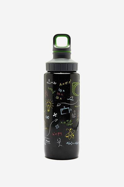 TEFAL Nerds Flask Light Steel Bottle 0.6l 6 L X 24 H Cm, Black Combo
