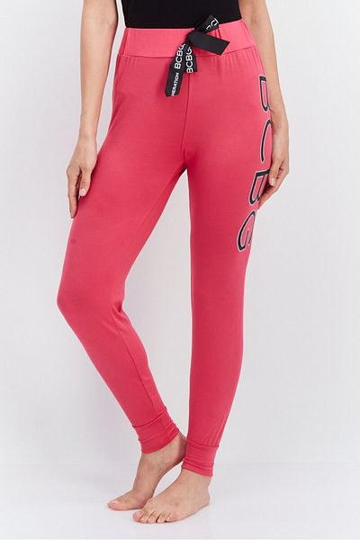 Bcbgeneration Women Metallic Brand Logo Pyjama, Pink