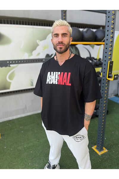GRANDE SPORTS Μπλουζάκι Fitness Gym Animal Athlete