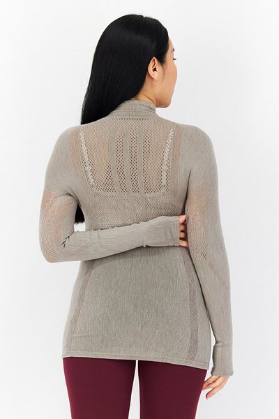 adidas Women Sportswear Fit Long Sleeveles Base Layer Top, Grey