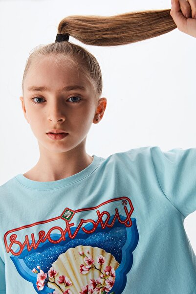 SWATSKY Bg Store Girl's Blue Tshirt 23Ss0Sw6533
